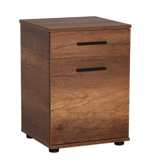 Κομοδίνο Με Ντουλάπι Χρώμα Καρυδί 40εκ.