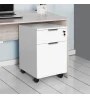 Συρταριέρα γραφείου τροχήλατη σε χρώμα λευκό 41x45x61εκ.