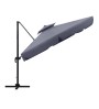 Ομπρέλα κρεμαστή επαγγελματική τηλεσκοπική αλουμινίου χρώμα ανθρακί 3x3.