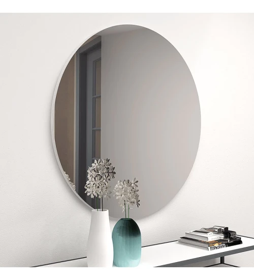 Καθρέφτης τοίχου χρώμα λευκό 60x60x2,2εκ.