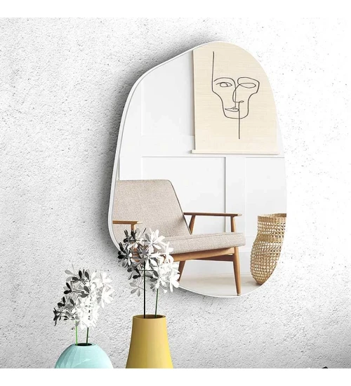 Καθρέφτης τοίχου χρώμα λευκό 50x70x2,2εκ.