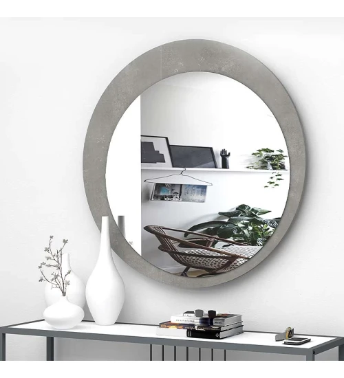 Καθρέφτης τοίχου χρώμα γκρι 88x88x2,2εκ.