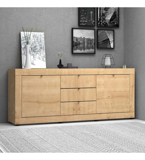 Μπουφές μελαμίνης χρώμα σομόν 210x45x86εκ.