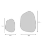Σετ καθρεφτών τοίχου 2 τμχ. χρώμα λευκό 100x80x2,2εκ.
