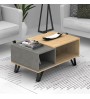 Τραπεζάκι σαλονιού χρώμα Γκρι - Sonoma 90x55x44εκ.