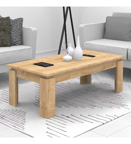 Τραπεζάκι σαλονιού χρώμα Φυσικό Οξιάς 110x60x41εκ.