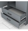 Ντουλάπα ρούχων δίφυλλη χρώμα ανθρακί 80x51,8x181εκ.