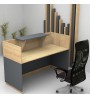 Γραφείο reception χρώμα Φυσικό Οξιάς- Ανθρακί 120x70x110εκ.