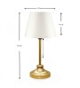 Φωτιστικό επιτραπέζιο Υφασμα/Μέταλλο χρώμα Λευκό/Χρυσό