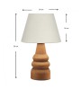 Φωτιστικό επιτραπέζιο Ξύλινο - Υφασμάτινο Χρώμα Κρεμ
