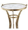 Βοηθητικό τραπεζάκι μεταλλικό- χρώμα χρυσό-λευκό εφέ μαρμάρου 35x35x59εκ.