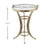 Βοηθητικό τραπεζάκι μεταλλικό- χρώμα χρυσό-λευκό εφέ μαρμάρου 35x35x59εκ.