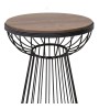 Βοηθητικό τραπεζάκι μεταλλικό- χρώμα μαύρο-καρυδί 35x35x58εκ.