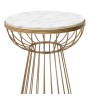 Βοηθητικό τραπεζάκι μεταλλικό- χρώμα χρυσό-λευκό εφέ μαρμάρου 35x35x58εκ.