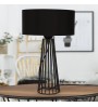 Φωτιστικό επιτραπέζιο Μεταλλικό-Υφασμάτινο Μαύρο