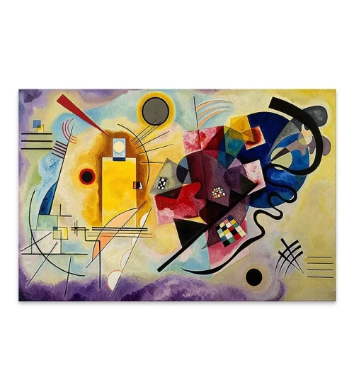 Πίνακας σε καμβά Yellow Red Blue ψηφιακής εκτύπωσης 70x50x3εκ.