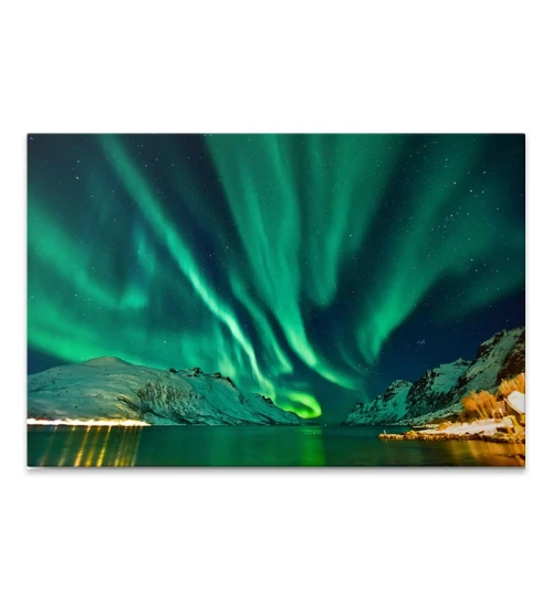 Πίνακας σε καμβά Aurora Borealis ψηφιακής εκτύπωσης 100x70x3εκ.