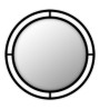 Καθρέφτης τοίχου Στρογγυλός Αλουμινίου - χρώμα Μαύρο 