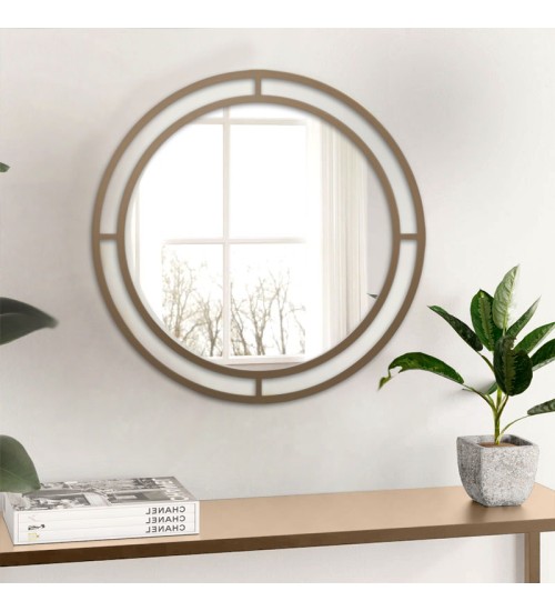 Καθρέφτης τοίχου Στρογγυλός Αλουμινίου Χρυσός