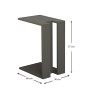 Τραπεζάκι Βοηθητικό Χρώμα Ανθρακί 30x40x57εκ.