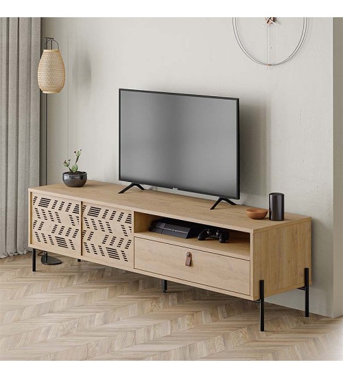 Έπιπλο τηλεόρασης χρώμα Φυσικό Οξιάς 170εκ.