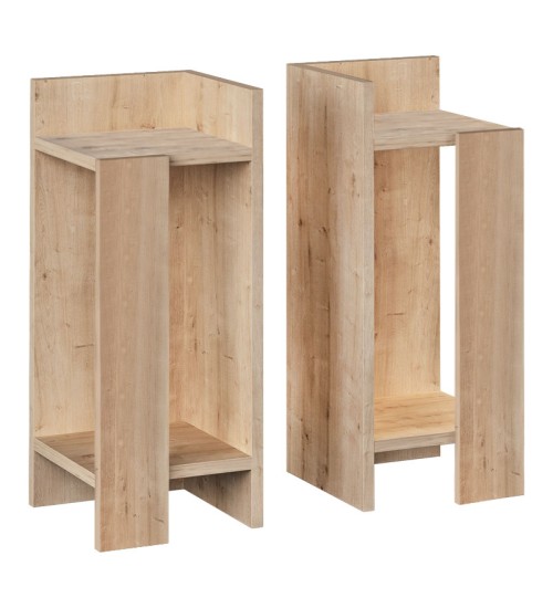 Κομοδίνα Σετ 2τεμ. χρώμα Ζαφειρί Βελανιδιά 25x27εκ.