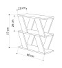 Τραπεζάκι Βοηθητικό χρώμα Φυσικό οξιάς 60x22x57εκ.