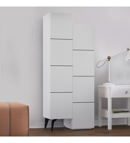 Ντουλάπι κουζίνας/μπάνιου-Παπουτσοθήκη Λευκό 62x37x156εκ.