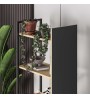 Βιβλιοθήκη χρώμα ζαφειρί βελανιδιά- 58x35,2x175εκ.