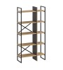 Βιβλιοθήκη χρώμα ζαφειρί βελανιδιά- 87,5x35,2x175εκ.