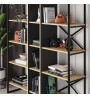 Βιβλιοθήκη χρώμα ζαφειρί βελανιδιά- 143,5x35,2x175εκ.