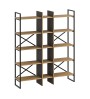 Βιβλιοθήκη χρώμα ζαφειρί βελανιδιά- 143,5x35,2x175εκ.