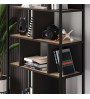 Βιβλιοθήκη χρώμα ζαφειρί βελανιδιά- 88x35x175εκ.