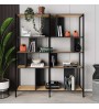 Βιβλιοθήκη χρώμα ζαφειρί βελανιδιά- 144x35x175εκ.