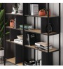 Βιβλιοθήκη χρώμα ζαφειρί βελανιδιά- 144x35x175εκ.