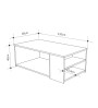 Τραπεζάκι σαλονιού - χρώμα Γκρι Ρετρό 110x60εκ.