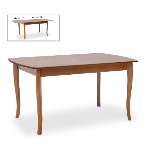 Τραπέζι μασίφ ξύλο- επεκτεινόμενο χρώμα καρυδί 150/200x89x78εκ.