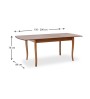 Τραπέζι μασίφ ξύλο- επεκτεινόμενο χρώμα καρυδί 150/200x89x78εκ.