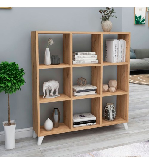 Βιβλιοθήκη χρώμα Πεύκου βελανιδιάς 88x20x88εκ.