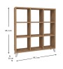 Βιβλιοθήκη χρώμα Πεύκου βελανιδιάς 88x20x88εκ.