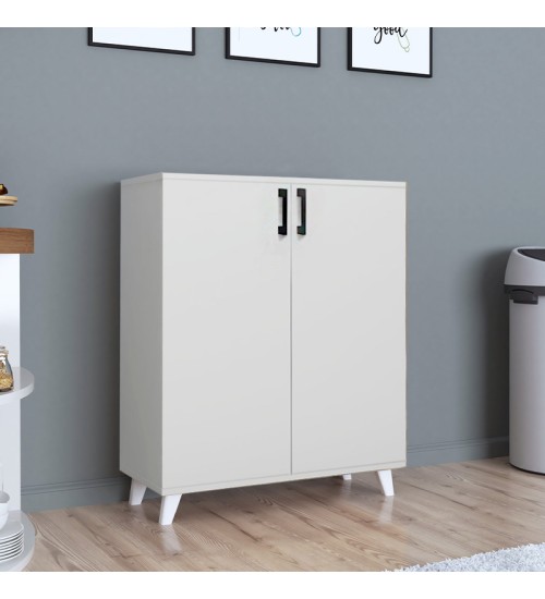 Ντουλάπι κουζίνας/μπάνιου-Παπουτσοθήκη Λευκό 72x32x88εκ.