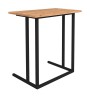 Βοηθητικό τραπεζάκι Μεταλλικ Μαύρο - Πεύκου 60x35,5x65,5εκ.