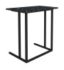 Τραπεζάκι Βοηθητικό Μεταλλικό Χρώμα Μαύρο Εφέ Μαρμάρου
