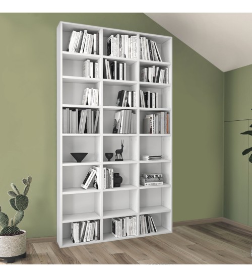 Βιβλιοθήκη χρώμα Λευκό 102x16x178εκ.