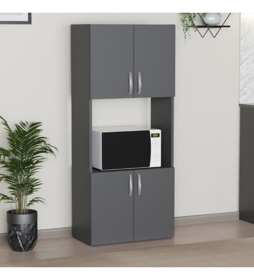 Ντουλάπα κουζίνας χρώμα ανθρακί 60x32x140εκ.