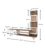 Έπιπλο τηλεόρασης - χρώμα Λευκό &  Cordoba 149,5x31x131,6εκ.