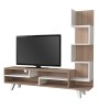 Έπιπλο τηλεόρασης - χρώμα Λευκό & Cordoba 149,5x29,5x120εκ.