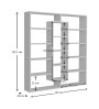 Βιβλιοθήκη χρώμα Λευκό 125x22x135,7εκ.
