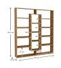 Βιβλιοθήκη χρώμα Καρυδί 125x22x135,7εκ.
