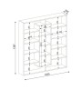 Βιβλιοθήκη χρώμα Μαύρο-Λευκό 125x22x135,7εκ.